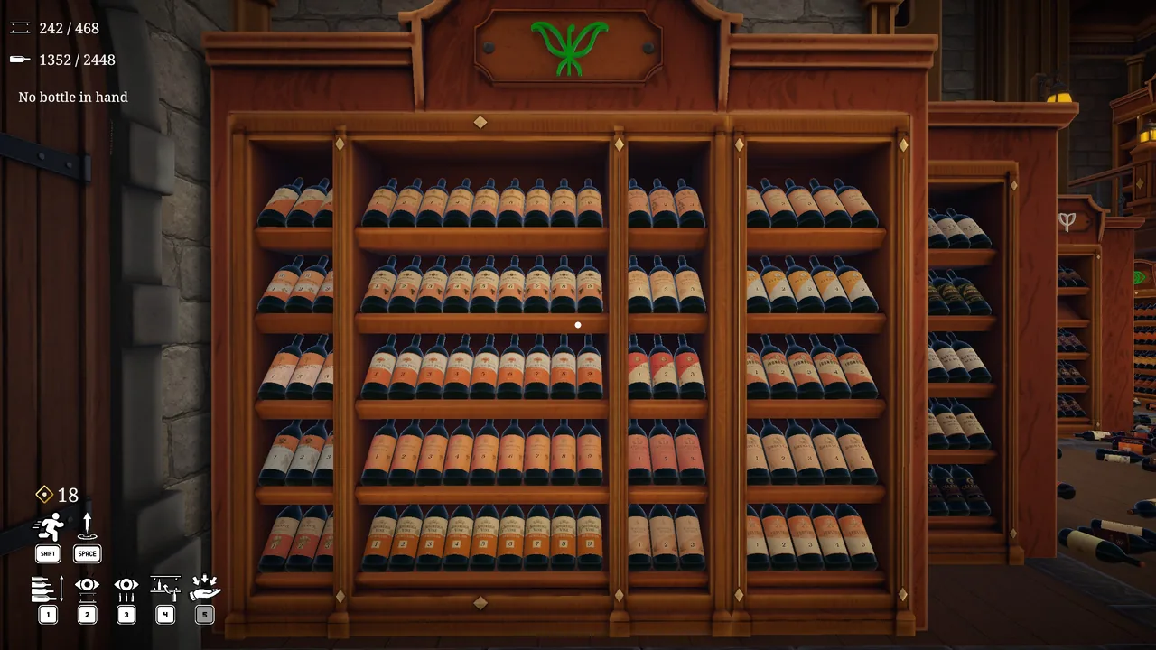 The Semillon shelf, first in the clockwise run from the entrance