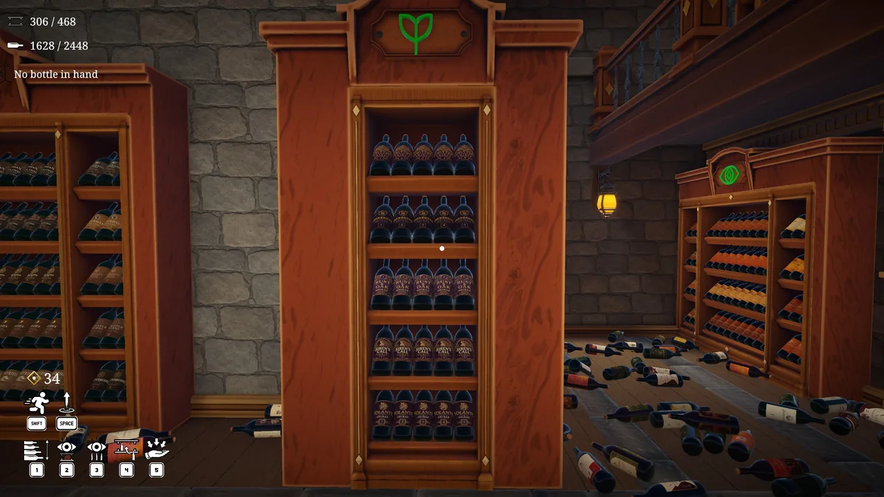 The Shiraz shelf, which starts at five bottles rather than nine