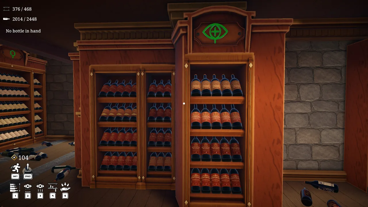 The Primitivo shelf, divided evenly between fives and threes