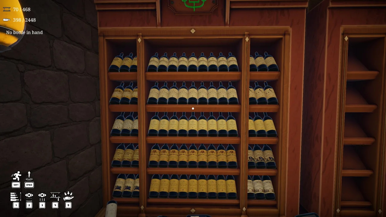 The Cabernet Sauvignon shelf in its standard fifteen-label layout