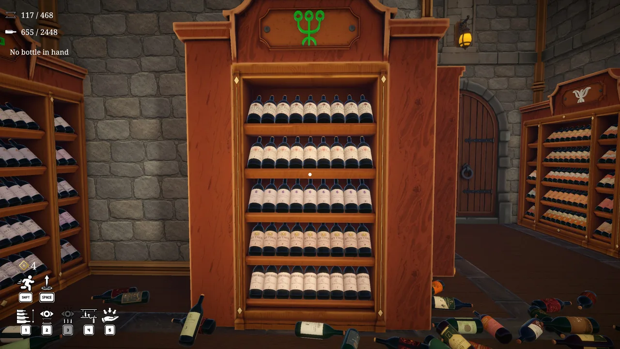 The Pinotage shelf, with the larger group in the fives