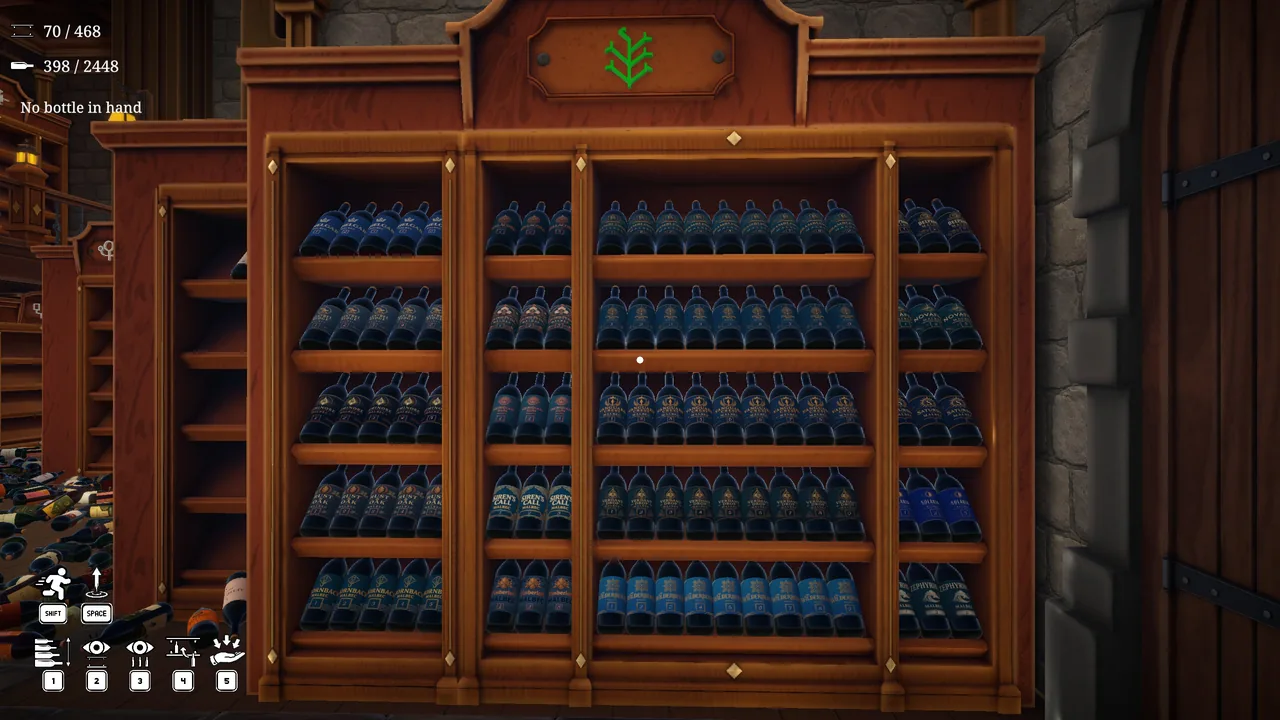 The Malbec shelf, closing the first floor with twenty labels