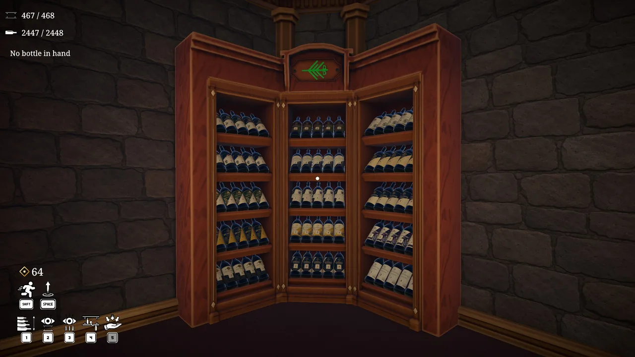 The Blueberry shelf, where the upper floor turns to fruit wines