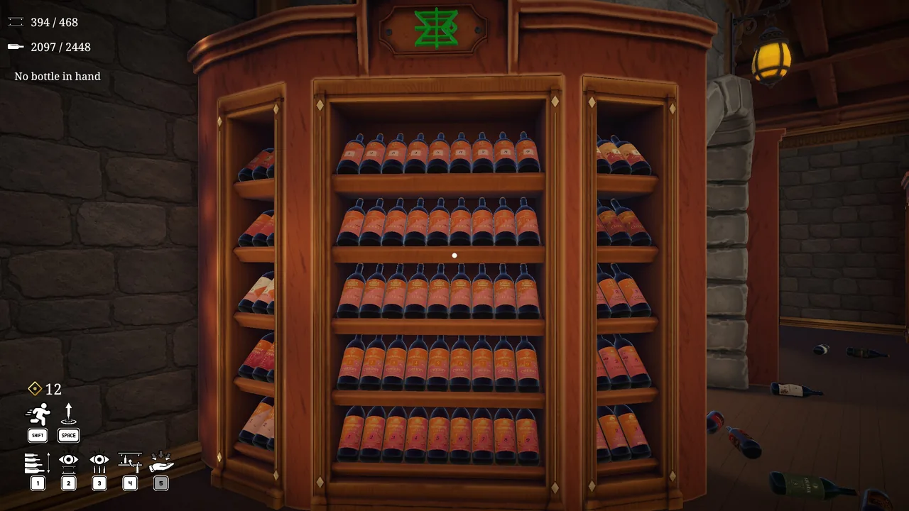 The Cherry shelf, back to a nine-and-three split