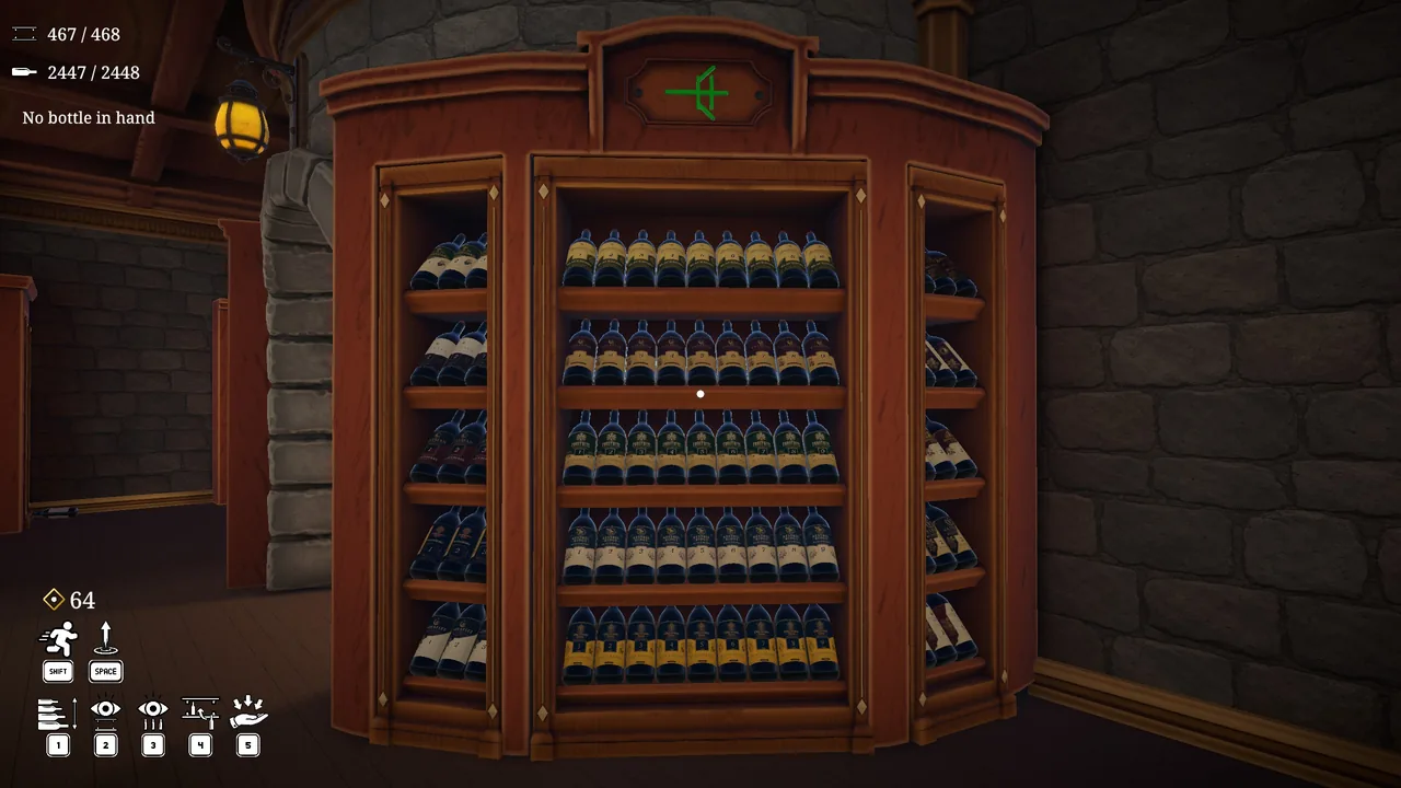 The Blackberry shelf, outside the round room on the left of the map