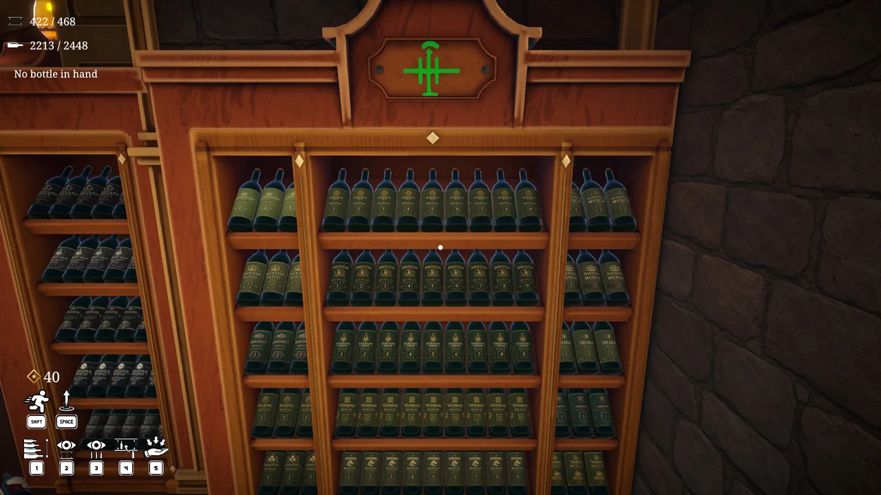 The Muscat shelf, ending the upper floor circuit