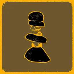 Achievement icon for My kind of Zen, awarded for the stone figures